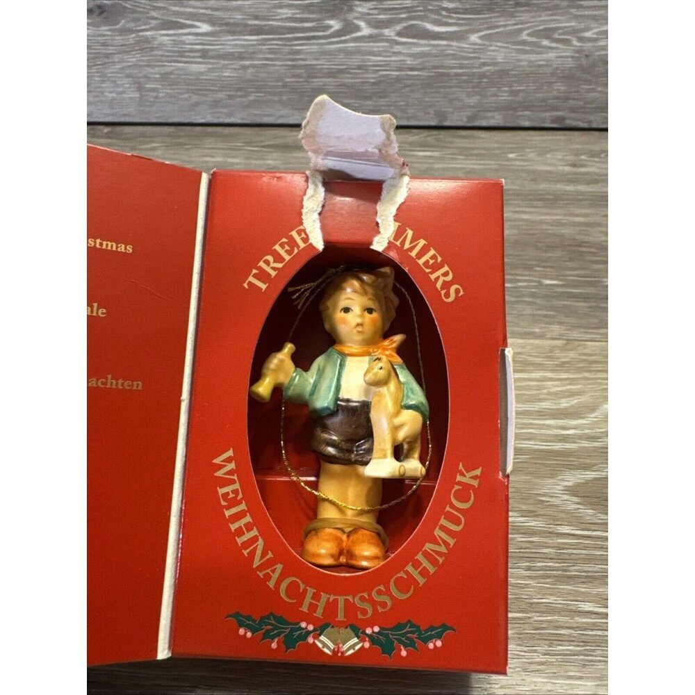 M.J. Hummel Boy w/Horse 1997 Goebel‎ Germany Ornament New in box